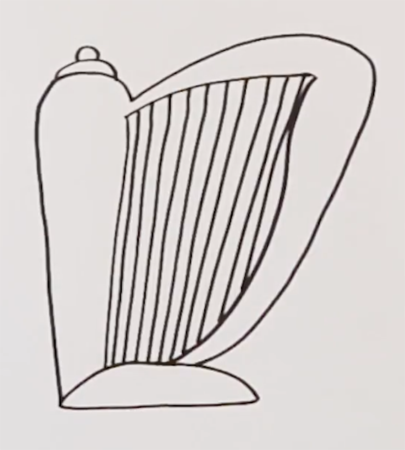 Арфа раскраска для детей