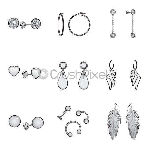 Серьги карандашом