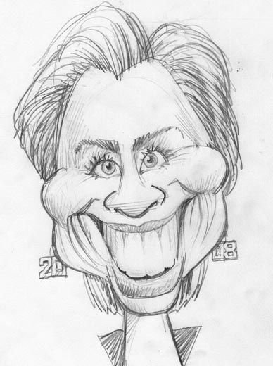 Шарж карандашом легкий