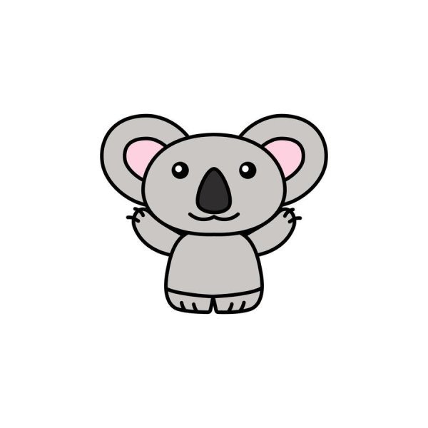 Коала для срисовки