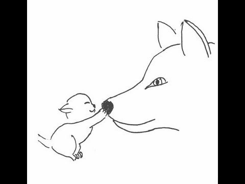 Легкие рисунки собачка и кошка