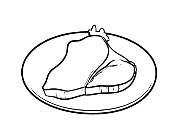 Мясо раскраска