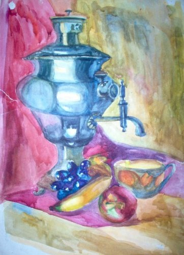 Тульский самовар. Рисование с натуры "натюрморт с самоваром"