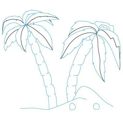 Пальма рисунок карандашом