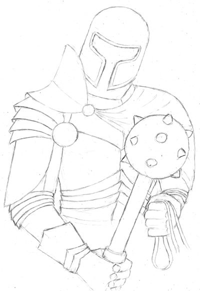 Рисунок рыцаря для срисовки