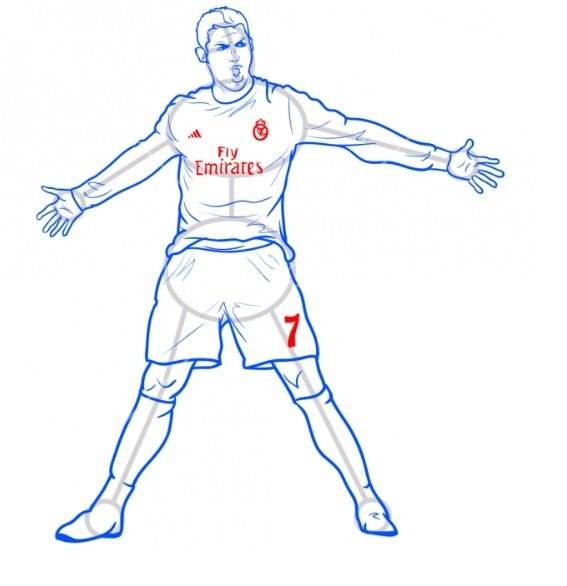 Футбол поэтапное рисование