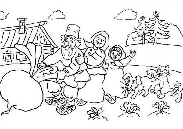 Раскраска. Репка