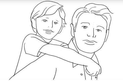 Портрет папа и сын