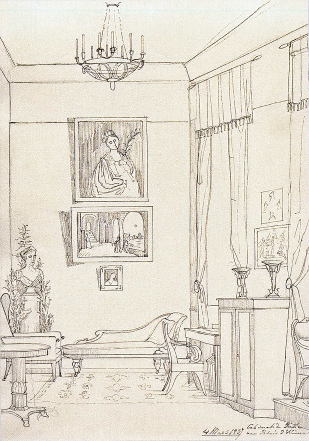 Интерьер дворянской усадьбы 19 века в стиле Барокко
