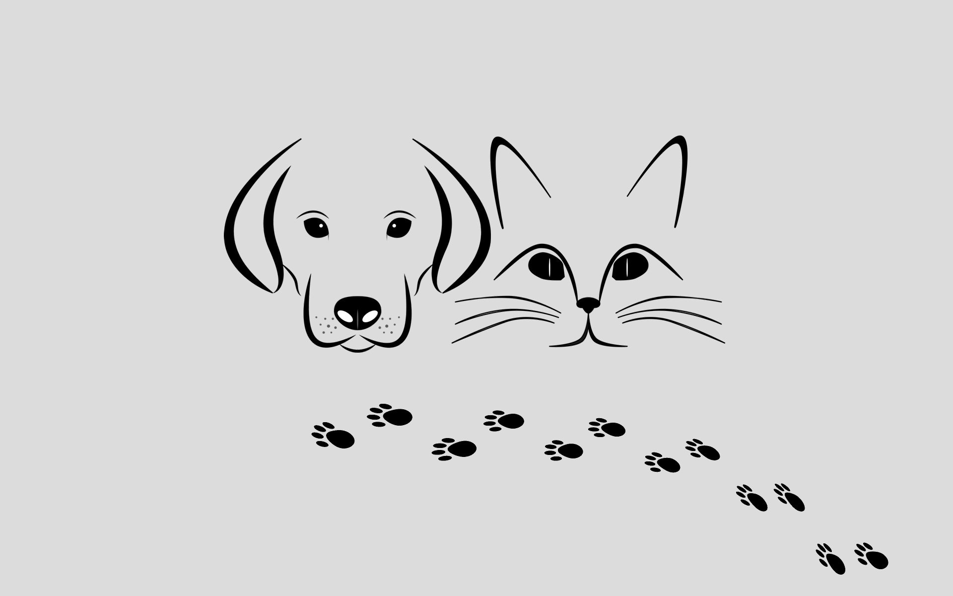 Векторные кошки и собаки