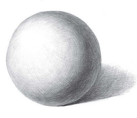 Светотеневая моделировка формы шара