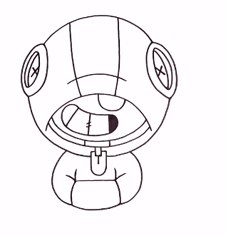 Срисовывать Леона из Brawl Stars