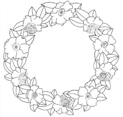 Цветочные венки раскраски
