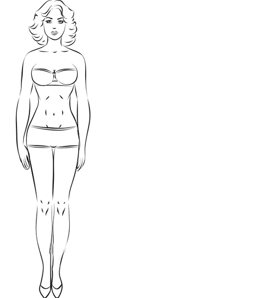 Поэтапное рисование девушки в полный рост