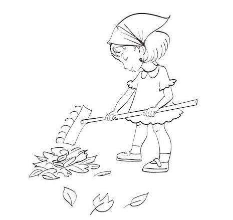Субботник раскраска для детей