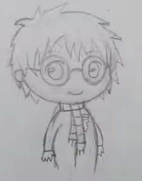 Гарри Поттер карандашом для срисовки для начинающих