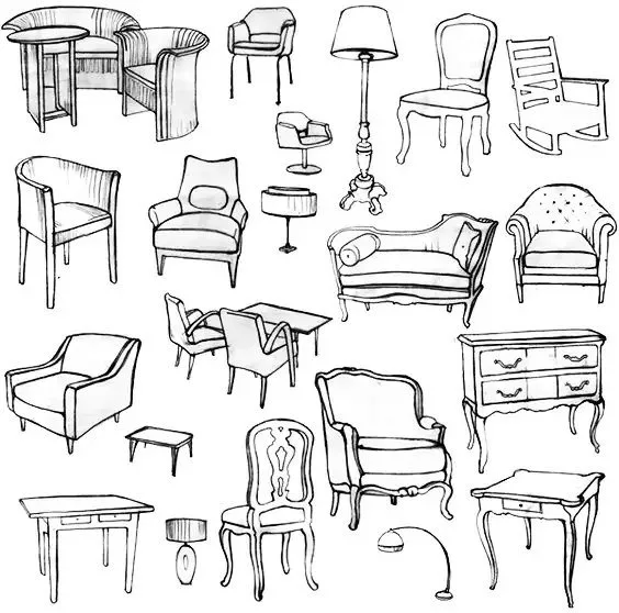 Нарисованная мебель