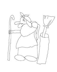 Нарисовать бабу Ягу