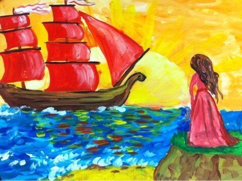 Иллюстрация к сказке Грина Алые паруса