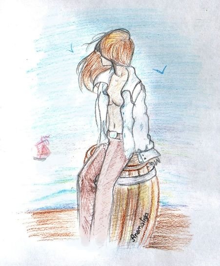 Нарисовать иллюстрацию к повести Алые паруса