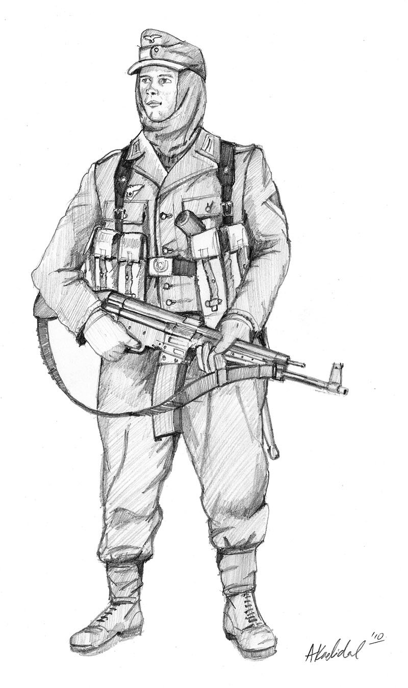 Немецкий солдат рисунок карандашом