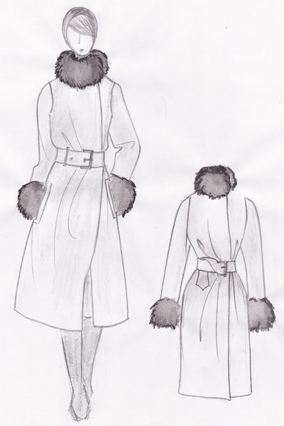 Зимняя одежда зарисовка