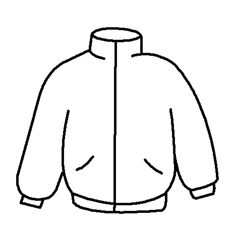 Куртка раскраска для детей