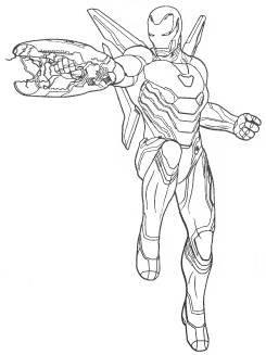 Раскраска Железный человек война бесконечности