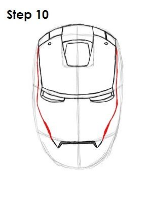 Маска железного человека для срисовки карандашом