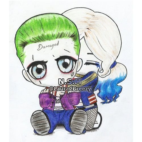 Харли Квинн и Джокер отряд самоубийц арт для срисовки