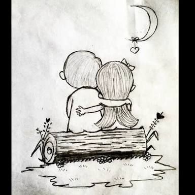 Нарисовать влюбленную пару карандашом