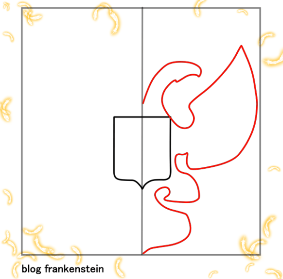 Поэтапный рисунок герба России