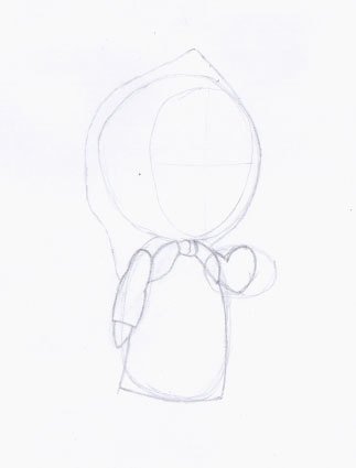 Нарисовать Машу пошагово