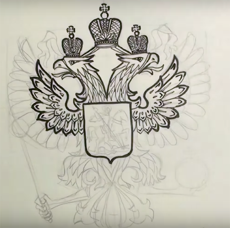 Герб России рисунок