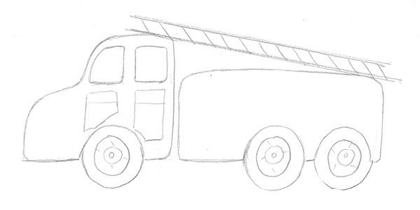 Пожарная машина рисунок