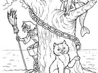 Черномор Руслан и Людмила раскраска для детей