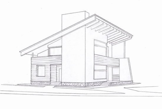 Рисунок современного дома