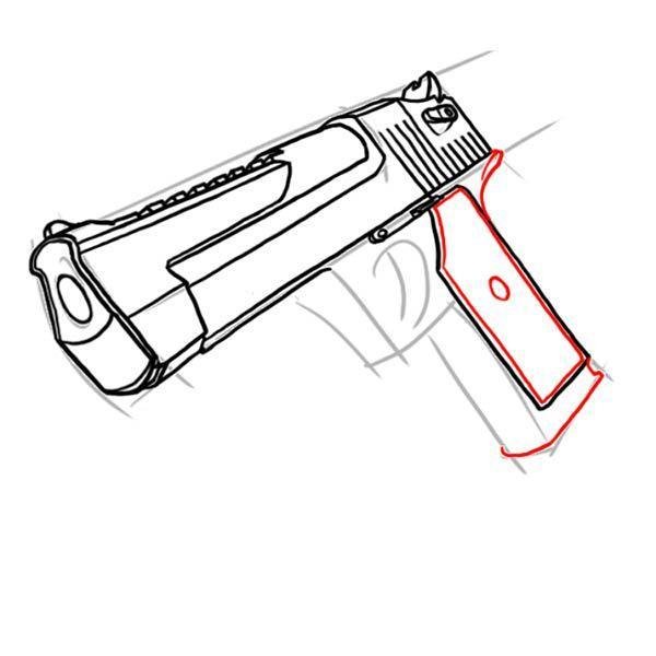Пошаговое рисование оружия