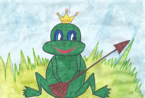 Легкая иллюстрация к сказке Царевна лягушка
