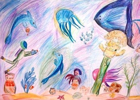 Евсейка в подводном царстве рисунки