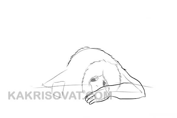 Аленький цветочек чудовище рисунок