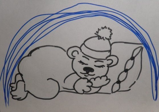 Медведь в берлоге рисунок для детей карандашом легкие (42 фото)