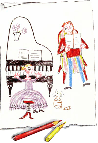 Легкие рисунки красками к сказке городок в табакерке