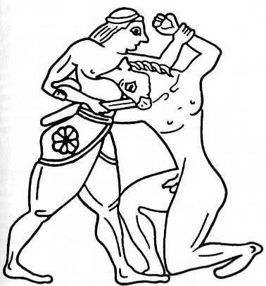 Рисунок к мифу Тесей и Минотавр 5 класс