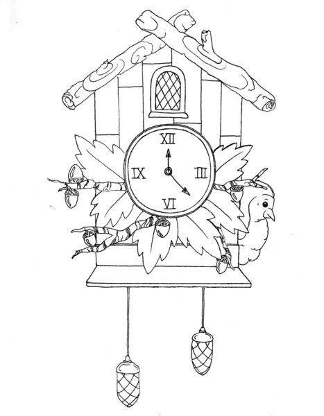 Часы-раскраска. Новогодние