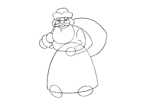 2 Класс рисование Деда Мороза