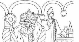 Нарисова "сказке о мертвой царевне и семи богатырях"