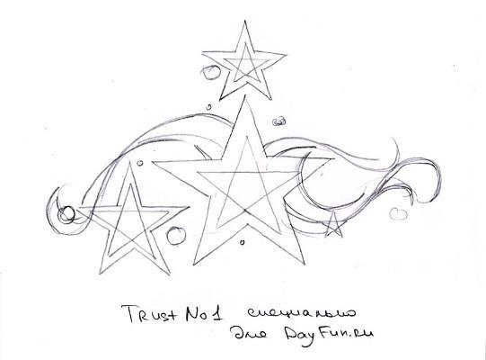 Рисунки карандашом небесные звезды