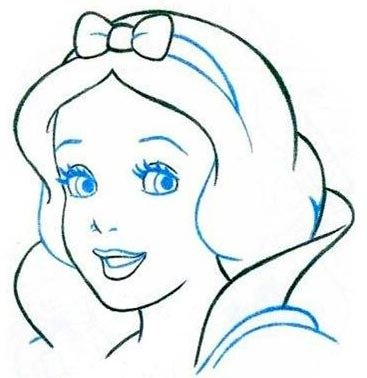 Рисунок Белоснежка и семь гномов