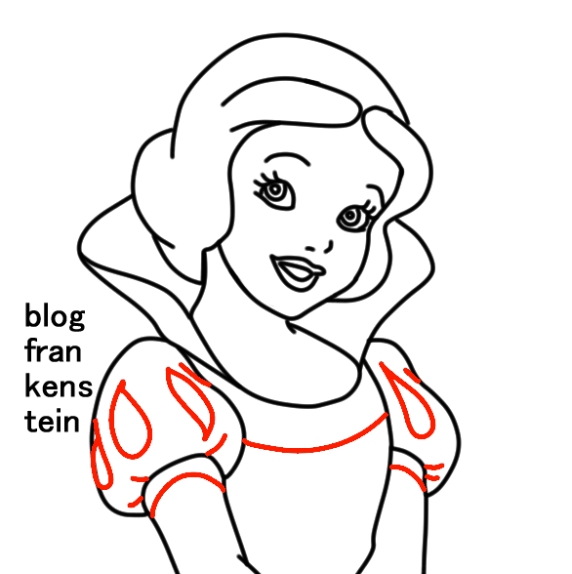 Белоснежка рисование пошагово